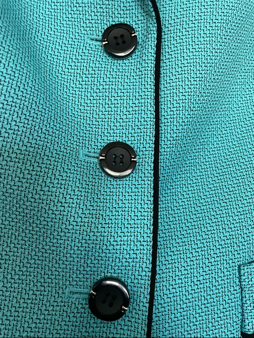 Vintage Evan-Picone Teal Notch Collar Blazer - Picture 10 of 14